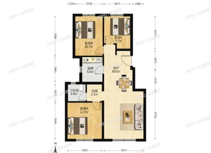 石景山区 建兴街6号院6号楼五单元（金裕雅苑）