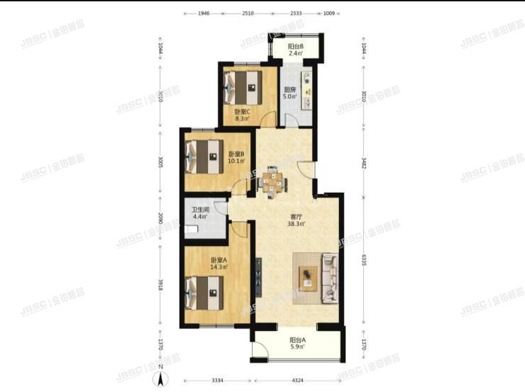 顺义区 港馨家园东区2号楼3层7单元301室