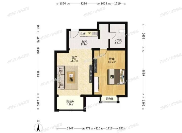 大兴区 庑殿路15号17号楼3层4单元302室（大城小镇）
