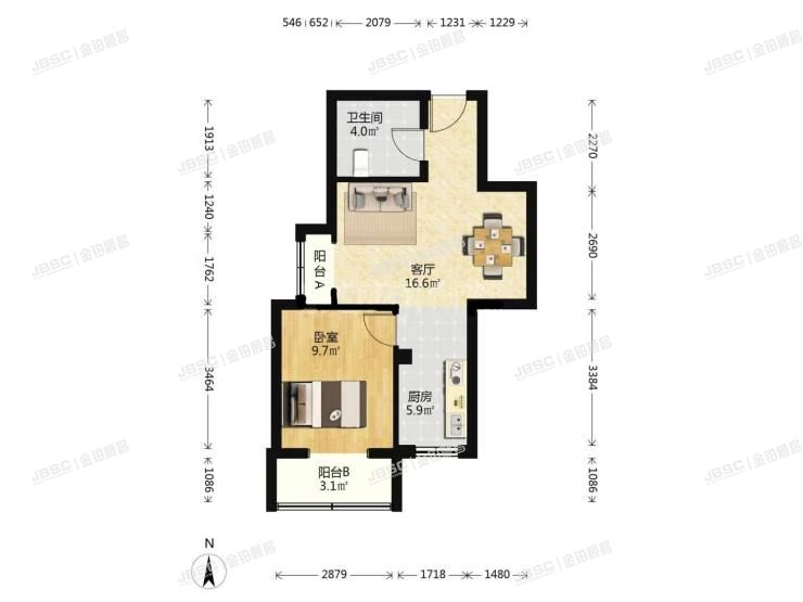 门头沟区 惠民家园二区22号楼5层1单元503房屋(惠民家园)