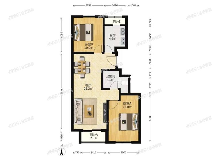 大兴区 南海家园三里2号楼8层3单元801室