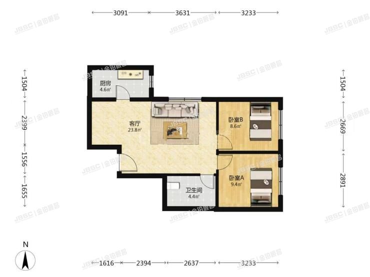 大兴区 瀛裕街2号院1号楼5层四单元501室（北京城建兴悦居）