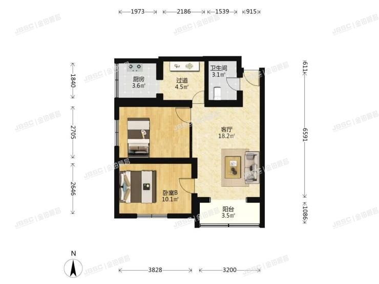 房山区 燕化星城健德一里30号楼1层103室