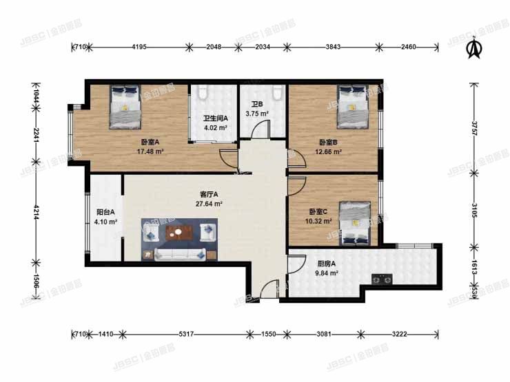 通州区 潞苑北里四区3号楼17层2单元1701室（富力惠兰美居）
