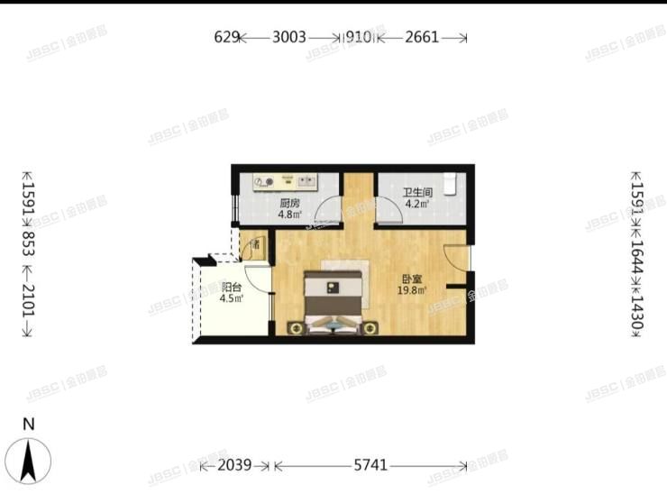 通州区 龙旺西里100号楼9层2单元903室（K2清水湾）