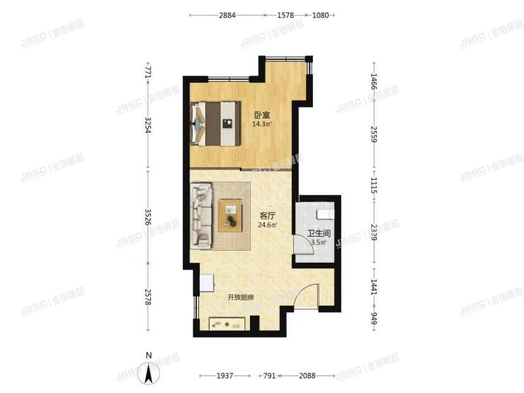 石景山区 玉泉西里二区12号楼1单元（远洋山水北区）