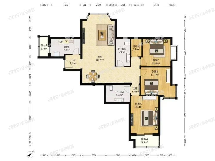 丰台区 怡海花园富润园3号楼3层301室