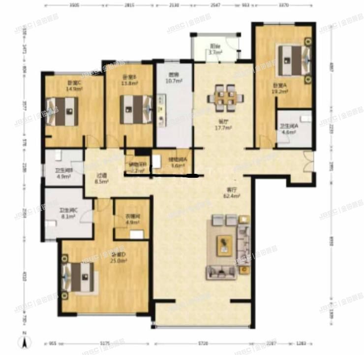 朝阳区 百子湾南2路74号院1号楼10至11层2单元1101室（乐成公馆）