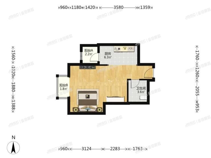 丰台区 万芳园二区11号楼12层1208室（万年花城四期）