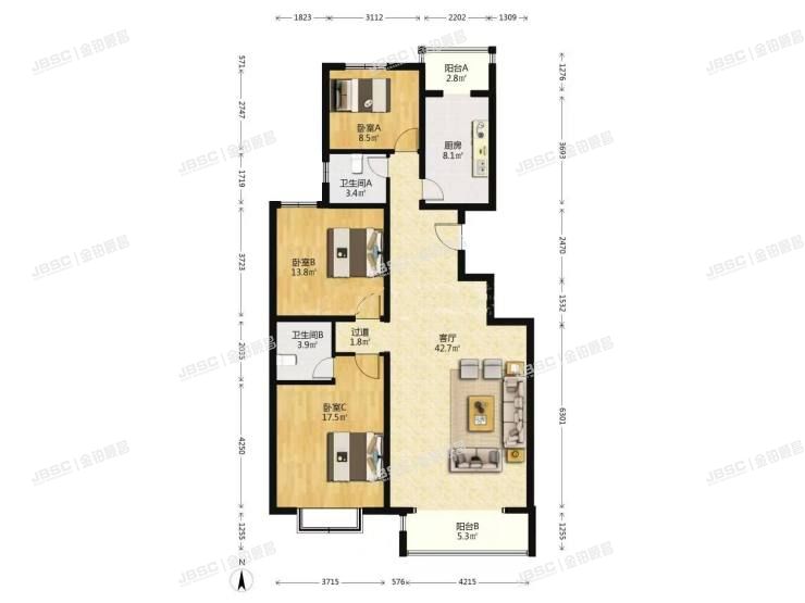 房山区 西潞街道佳世苑24号4层2-402室（佳世苑）