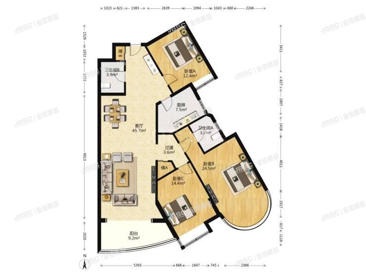 丰台区 骏景园中区17号楼23层2306号(珠江骏景中区)