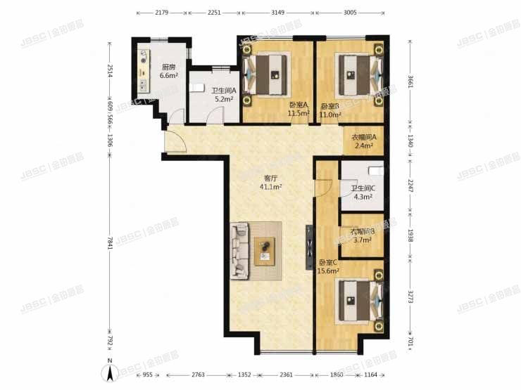 通州区 芙蓉园287号楼11层2单元1201室（京贸国际城）