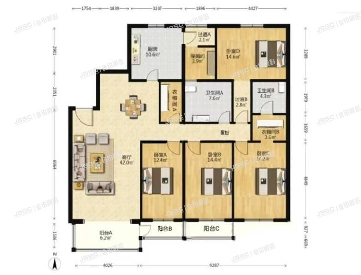 西城区 龙爪槐胡同6号1幢5层A51室（陶然湖景）