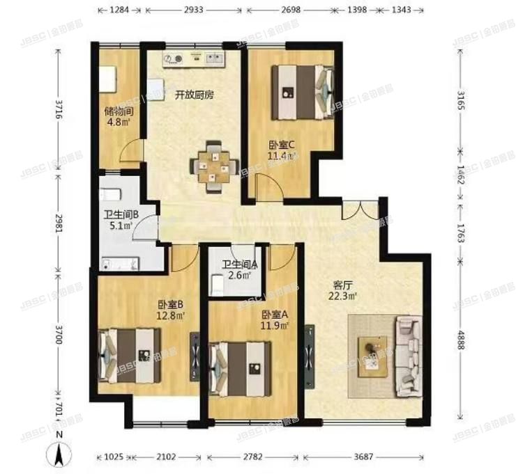 海淀区 畅茜园雪芳里6号楼5层502房产(大苑海淀名著)