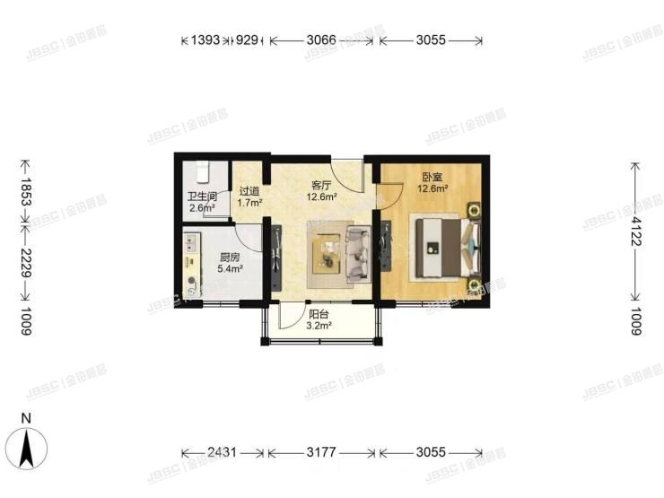 大兴区 贵园北里甲区13号楼6层3单元602室