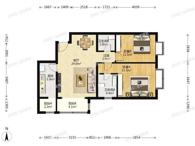 丰台区 北甲地路15号院3号楼9层3单元902室（城市间）