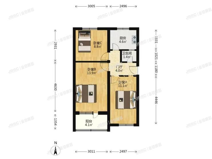 石景山区 永乐小区32号楼2层11单元6号(永乐东区)