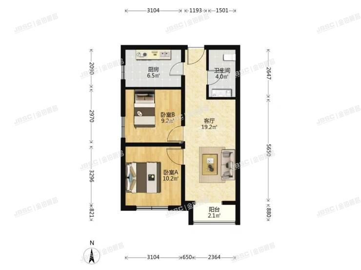 丰台区 西局南街139号院4号楼10层二单元1002号(西局玉园)