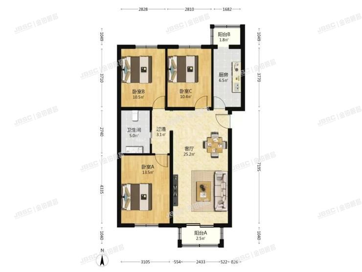 大兴区 瀛坤路4号院6号楼1层2单元102室（瀛海家园瑞园E区）