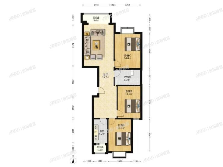 房山区 碧桂园58号4层5单元402室（碧桂园小区C区）
