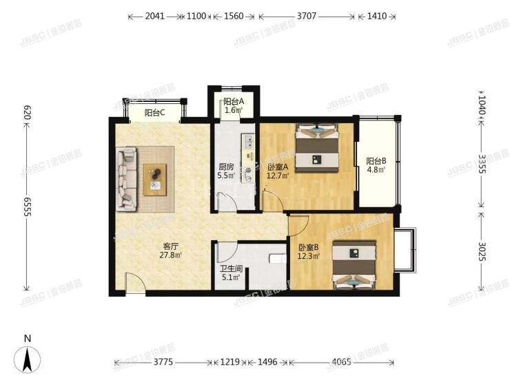 房山区 嘉州水郡168号5层1单元501室（加州水郡四期）