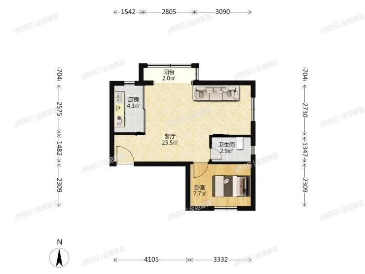 大兴区 三合北巷2号院4号楼8层801室