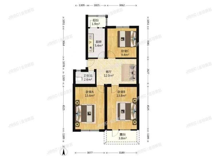 丰台区 桃源里15号楼3单元4号