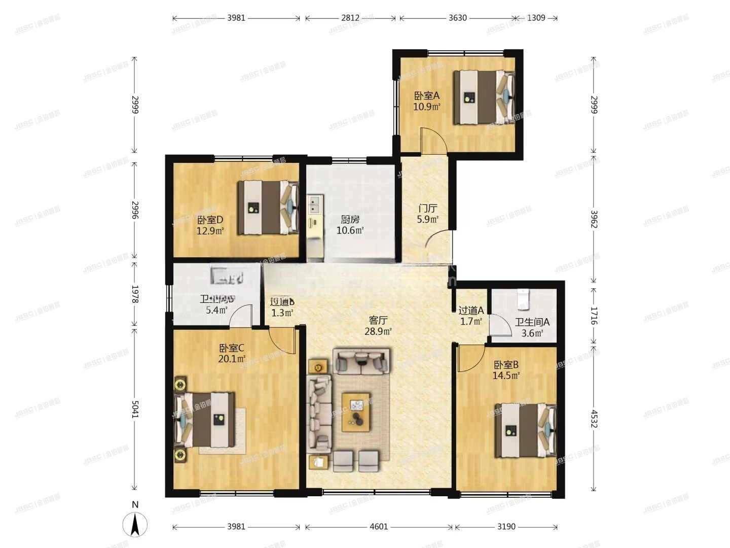 房山区 西潞街道太平庄东里50号楼11层1202(蓝爵公馆）