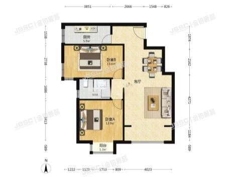 大兴区 兴华园38号楼11层4单元1102(彩虹新城）