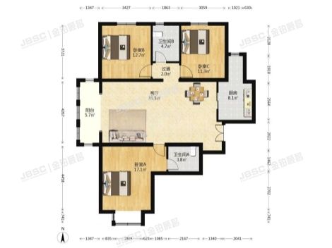 大兴区 三中西巷26号院1号楼15层2单元1501（天同11号）