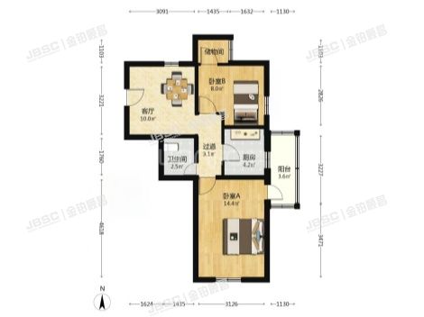 丰台区 西罗园四区32号楼6层606