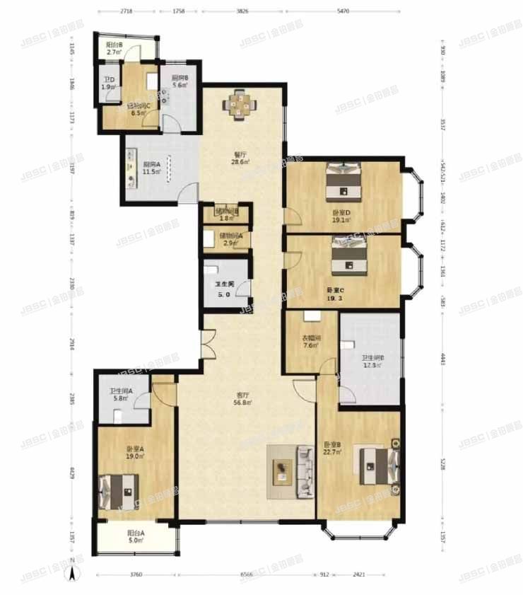朝阳区 永安东里甲3号院4号楼17层2001号(通用时代国际公寓)