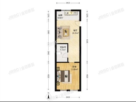 丰台区 草桥欣园三区4号楼3层3-304(恋日嘉园一期)