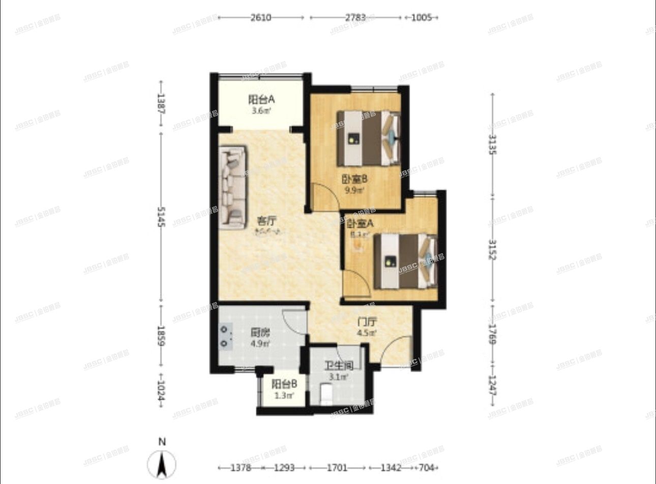 房山区 竹园街18号院8号楼9层3单元902(竹园街18号院)