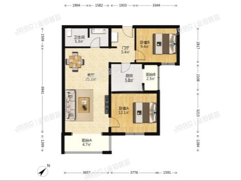 大兴区 宏大中园2号楼3层1单元303(宏大中园）