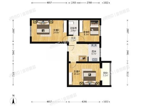 丰台区 建欣苑三里15号楼9层4单元902