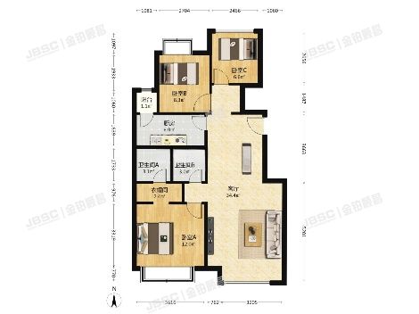 大兴区 团结路21号院12号楼6层1单元603(富力华庭苑）