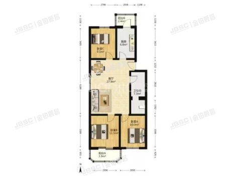 石景山区 苹果园四区13号楼13层1308（苹果园小区四区）