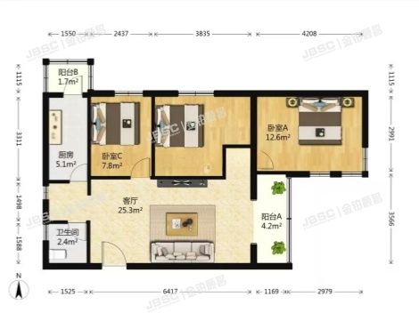 丰台区 西马场南里二区24号楼2层207（西马金润二区）